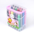 Фломастеры 24 цветов, толстые, с печатью, вентилируемый колпачок, МИКС - Фото 1