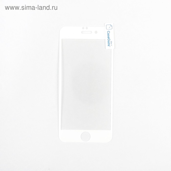Защитное стекло CaseGuru для Apple iPhone 8 Full Screen White, 0,3 мм, белая рамка - Фото 1