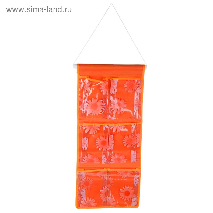 Органайзер с карманами подвесной «Герберы», 4 отделения - Фото 1