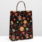 Пакет крафт "Корица и апельсин", 22 х 11 х 32 см - Фото 1