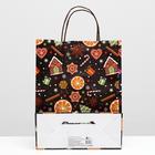 Пакет крафт "Корица и апельсин", 22 х 11 х 32 см - Фото 2