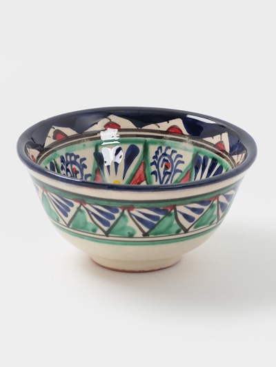 Пиала для чая Риштанская Керамика «Цветы», 250 мл, d=11 см, МИКС