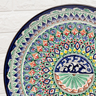 Ляган узбекский Риштанская керамика «Узоры» для плова, d=42 см, синий МИКС - Фото 4