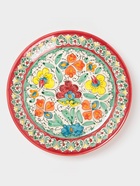 Ляган узбекский Риштанская Керамика «Турецкий узор», d=24.5 см, красный - Фото 1