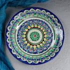 Тарелка Риштанская Керамика "Цветы",  22 см, синяя микс - Фото 9