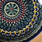 Ляган узбекский Риштанская Керамика «Узор», d=25 см, синий - Фото 3