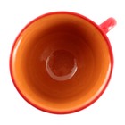 Чайная пара Риштанская Керамика "Узоры", 100 мл, (тарелка 10см, чашка 7,5см), красная - Фото 2