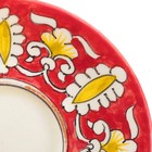 Чайная пара Риштанская Керамика "Узоры", 100 мл, (тарелка 10см, чашка 7,5см), красная - Фото 5