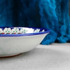 Тарелка Риштанская Керамика "Узоры", синяя, глубокая, микс,  20 см - Фото 3