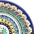 Тарелка Риштанская Керамика "Узоры", синяя, глубокая, микс,  20 см - Фото 5