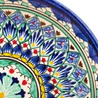 Тарелка Риштанская Керамика "Узоры", синяя, глубокая, микс,  20 см - Фото 6