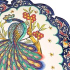 Ляган Риштанская Керамика "Жар птица", 42 см, синий, рифлённый - Фото 6