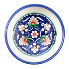 Сахарница узбекская Риштанская Керамика «Цветы», 250 мл, синяя - Фото 3