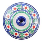 Сахарница узбекская Риштанская Керамика «Цветы», 250 мл, синяя - Фото 4