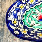 Селёдочница Риштанская Керамика "Цветы", 24 см, синяя, микс - Фото 3