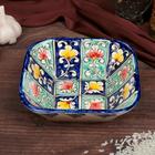 Салатница Риштанская Керамика «Цветы», 14×4.5 см, МИКС - Фото 1