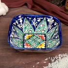 Салатница Риштанская Керамика «Цветы», 14×4.5 см, МИКС - Фото 2