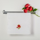 Вафельное полотенце РОЗА 50х70 см, цвет белый - Фото 2