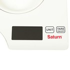 Весы кухонные Saturn ST-KS7803, электронные, до 5 кг, белые - Фото 2