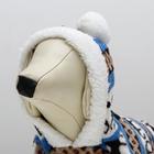 Комбинезон «Олени» с капюшоном, размер M (ДС 30 см, ОГ 40 см, ОШ 30 см), голубой - Фото 5