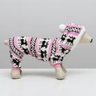 Комбинезон «Олени» с капюшоном, размер XL (ДС 40 см, ОГ 50 см, ОШ 40 см), розовый - Фото 3