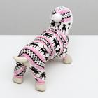 Комбинезон «Олени» с капюшоном, размер XL (ДС 40 см, ОГ 50 см, ОШ 40 см), розовый - Фото 4