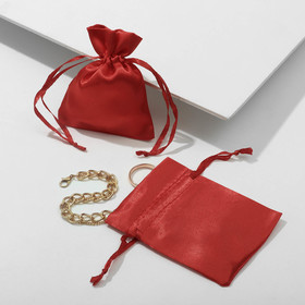 Мешочек подарочный атласный, 7×9 см, цвет красный