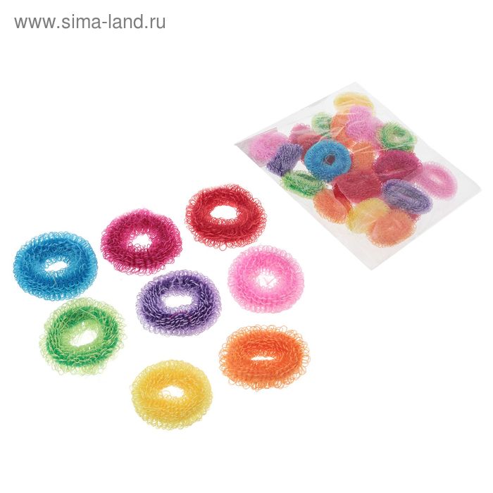 резинка для волос "Махрушка" (набор 24 шт) кружево - Фото 1