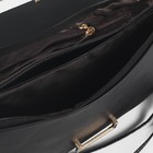 Клатч женский на молнии, 3 отдела, наружный карман, с ручкой, длинный ремень, цвет чёрный - Фото 5