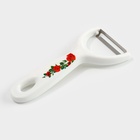 Овощечистка Доляна «Розы», 13 см, белая - Фото 3