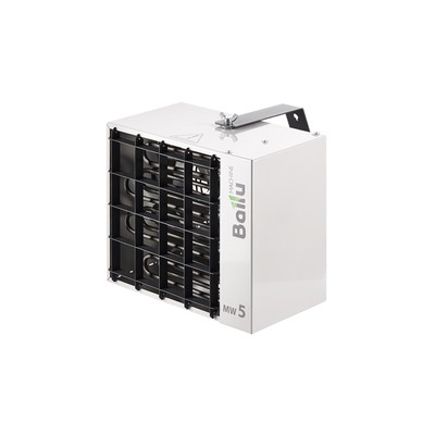 Тепловентилятор электрический Ballu BHP-MW-5, настенный, трубчатый, 4500 Вт, до 50 м², белый