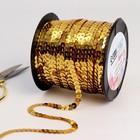 Пайетки на нити, 6 мм, 91±1 м, цвет золотой №242 - Фото 2