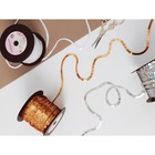 Пайетки на нити, 6 мм, 91±1 м, цвет золотой №242 - Фото 3