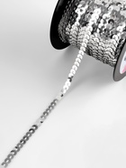 Пайетки на нити, 6 мм, 91 ± 1 м, цвет серебряный №1 - Фото 1