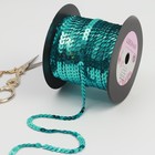 Пайетки на нити, 6 мм, 91 ± 1 м, цвет голубой №11 - Фото 2