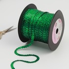 Пайетки на нити, голография, 6 мм, 91 ± 1 м, цвет зелёный - Фото 2