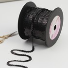 Пайетки на нити, голография, 6 мм, 91 ± 1 м, цвет чёрный - Фото 2