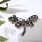 Брошь «Стрекоза», цвет сиренево-розовый в сером металле - Фото 3