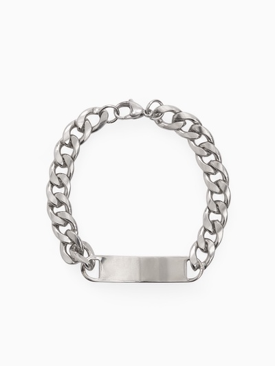 Цепочка на руку мужская «Брутал», крупное плетение, 22 см, цвет серебро