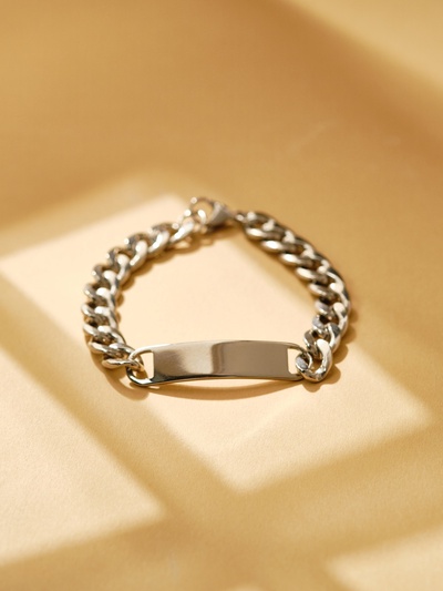 Цепочка на руку мужская «Брутал», крупное плетение, 22 см, цвет серебро