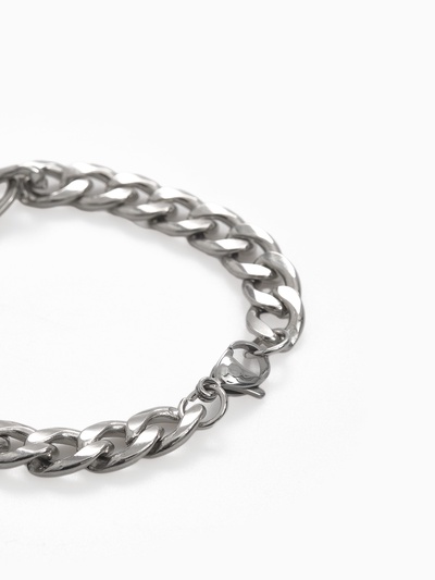 Цепочка на руку мужская «Брутал», крупное плетение, 22 см, цвет серебро