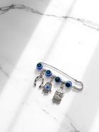 Булавка-оберег «Сова от сглаза», 6 см, цвет синий в серебре - Фото 5