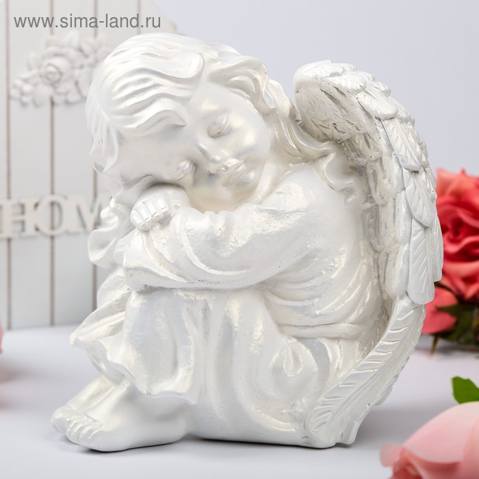 Статуэтка "Ангел спящий", белая, 24 см - Фото 1