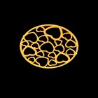 Декор для творчества металл "Круг из сердец" золото 2х2 см - Фото 2