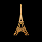 Декор для творчества металл "Эйфелева башня" золото 4х2 см - Фото 1