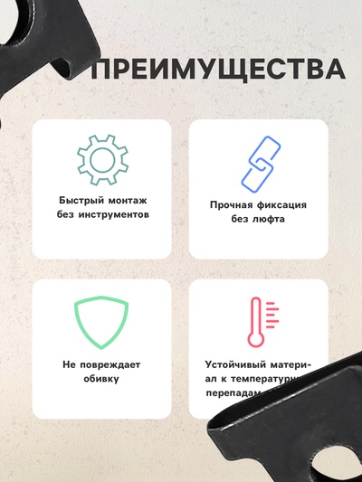Клипса-фиксатор металлическая М4, КП-0154