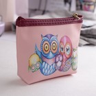 Кошелёк детский на молнии "Совёнок", 1 отдел, цвет розовый - Фото 2