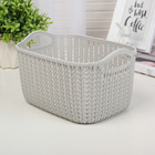 Корзинка пластиковая для хранения «Плетение», 25×19×13 см, цвет МИКС - Фото 3