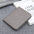 Кошелёк женский складной, 1 отдел, для карт, монет, цвет серый - Фото 1