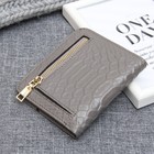 Кошелёк женский складной, 1 отдел, для карт, монет, цвет серый - Фото 2